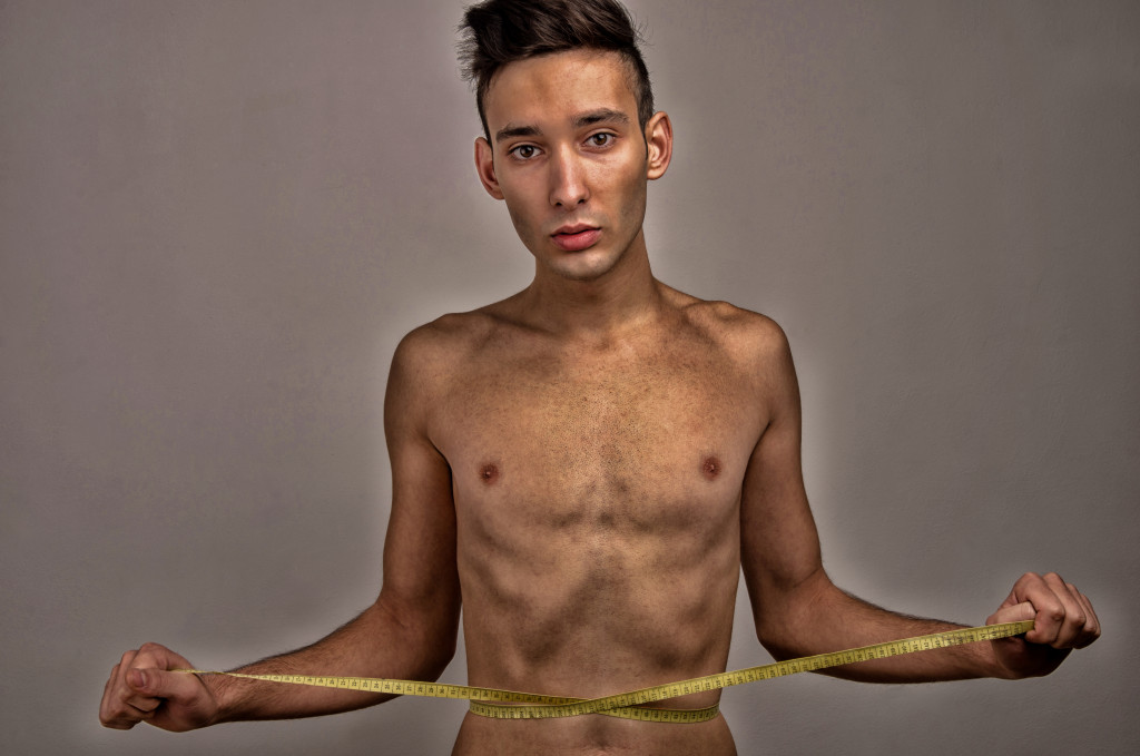 A man suffering from anorexia